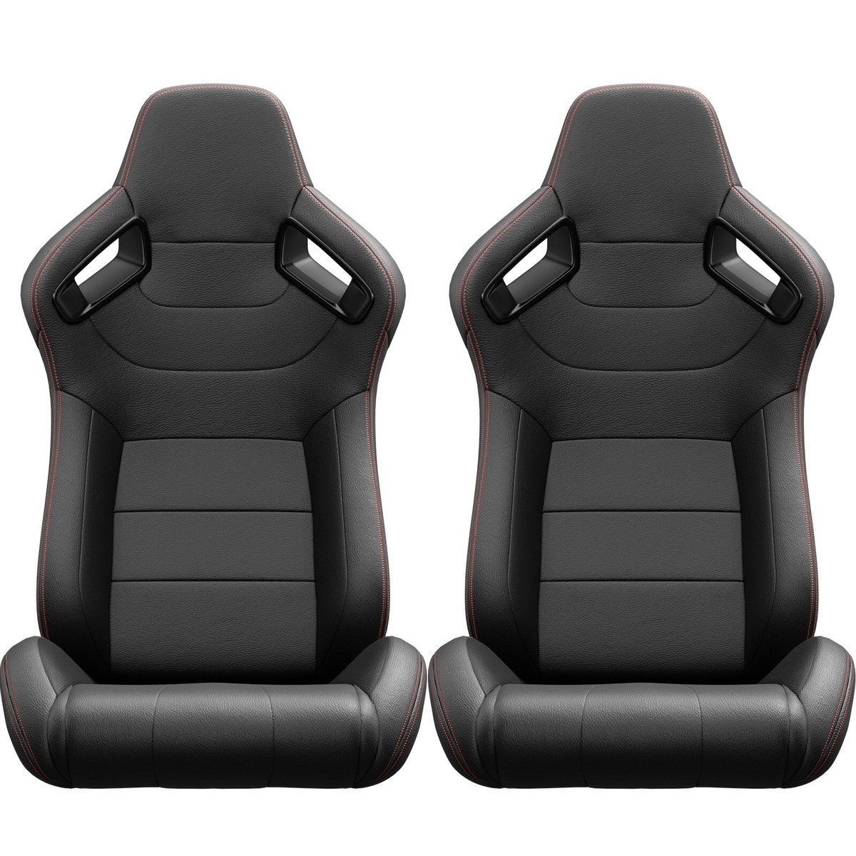 Bering X-RACE-R EUサイズ41（26cm相当） 2-Piece Universal Racing Seats for Audi, PVC Bucket Seats w/ Dual