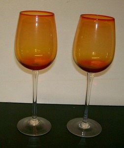 Decorative Wine Glasses 9 Burnt Orange 2 Ebay ebay