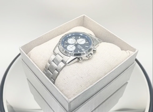 Seiko Chronograph SND365PC Dunkelblau Herrenuhr Echt Edelstahl Geschenk - Video 1 von 1