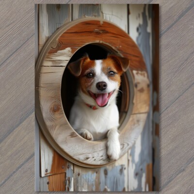 STICKER Jack Russell Dog Super Sweet Cute Adorable Cute Fun Happy Wooden