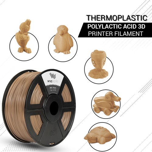 WYZworks Premium PLA ABS 1.75mm 3mm 3D Printer Filament MakerBot RepRap1kg/2.2lb - Picture 122 of 132