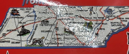 Cartolina. Saluti dal Tennessee. Fatti di stato. Sparkle. Non pubblicato. - Foto 2 di 3