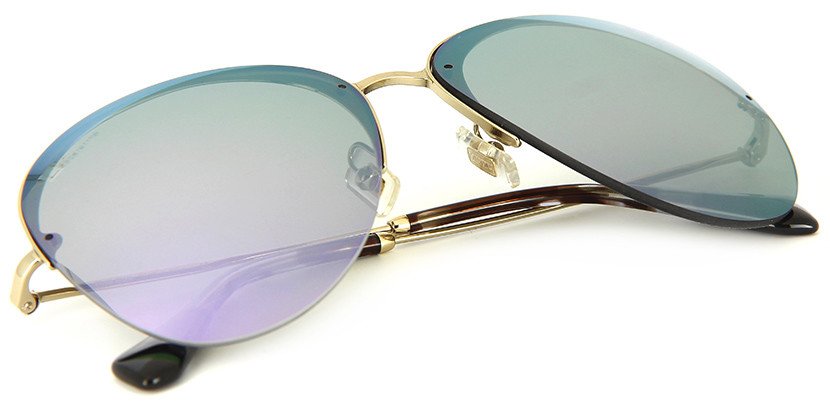 RARE New Genuine MIU MIU Gold Grey Blue Mirror Aviator