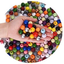 240PCS Natual Wooden Colorful Round Beads for Craft,Wood Spacer 240PCS 24COLOR