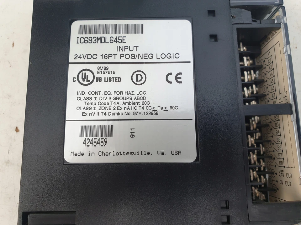 GE FANUC SERIES 90-30 16x INPUT 24VDC IC693MDL645E - Photo 2/4