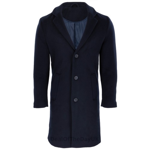 Dunnes Stores Mens Wool Overcoat Coat Trench Long Jacket 38 40 42 44 46