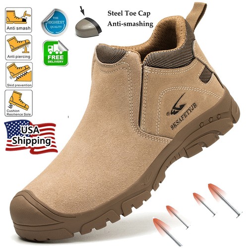 Indestructible Mens Composite Toe Safety Shoes Waterproof Leather Boots Non Slip - Picture 16 of 21