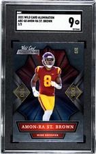 2021 Wild Card Alumination Amon-Ra St. Brown Rookie 2/3 SGC 9 MINT