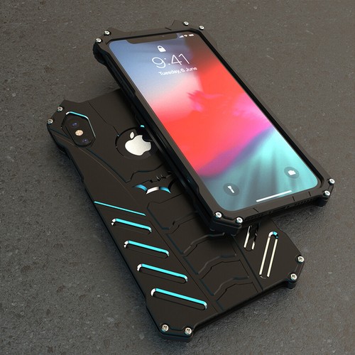 Bat Style Tough Aluminum Metal Case For iPhone Xs Max (6.5"), Shockproof Cover - Picture 6 of 9