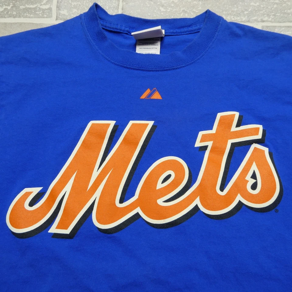 Camiseta Johan Santana #57 New York Mets MLB Majestuosa Azul Adulto Talla Pequeña Foto 2 de 4