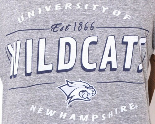 NEW New Hampshire Wildcats Gray Blue 84 SS Scoop Neck Tee T-Shirt Women's M - Picture 2 of 9