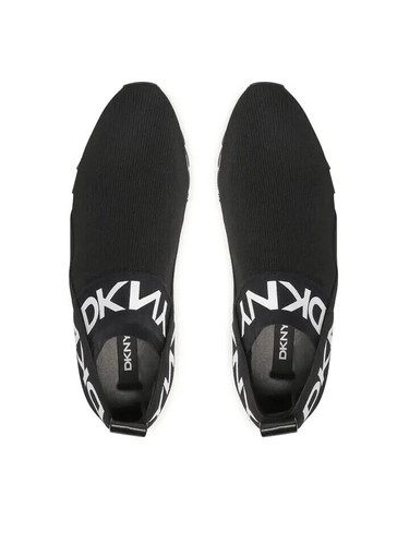 DKNY Ashton Slip On Trainers, Sneakers, In Black and Grey Knit Women’s - Picture 15 of 20