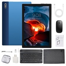 10 In Android 11 Deca core 4G Tablet Computer PC Wifi Bundle Keyboard Case 256GB