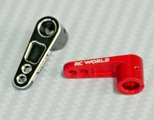 25T Aluminum Steering SERVO HORN 25T 2 Pack  RED- BLACK For Futaba Servos