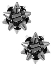 SILVER CHRISTMAS BOW POST EARRINGS