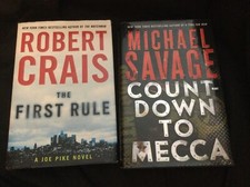 2 HC Thrillers: First Rule (Robert Crais) & Countdown to Mecca (Michael Savage)