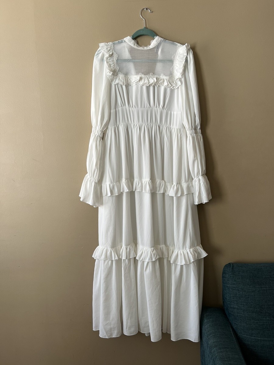 ★LUVISTRUE★LVTR LAYERED FRILL DRESS(WHITE)★正規品/送料込 Elisa Ruffle Tiered Bustier Midi Dress – Little White Dress