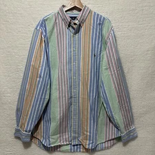 Polo Ralph Lauren Pastel Colorblock Stripe Long Sleeve Shirt Men’s Size XLT/TGL