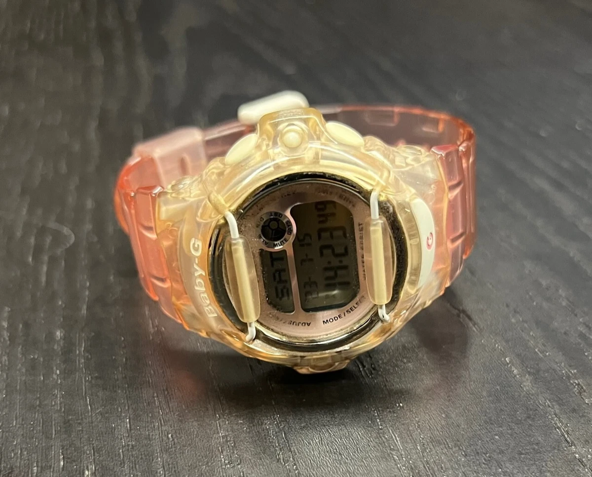 CASIO BABY-G Running Watch Womens Pink White Clear Model 3189 3252.