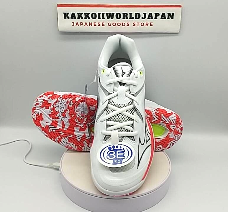 Mizuno Badminton Shoes WAVE CLAW 3 White/Black/Red 71GA2443