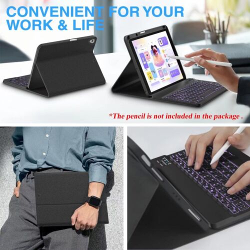 iPad 9th/8th/7th Generation Keyboard Case 10.2 inch 2021/2020/2019, iPad Pro ... - Picture 3 of 8