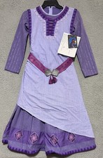 Disney Movie WISH Asha Princess Dress Cosplay Purple Stage Gown Suit Girls 9/10