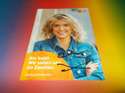 Annika Zimmermann  ZDF MOMA Sport signed signiert Autogramm Autogrammkarte