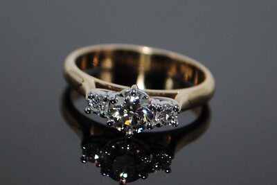 18ct Gold Diamond ''Trilogy'' Ring 0.77 Carat