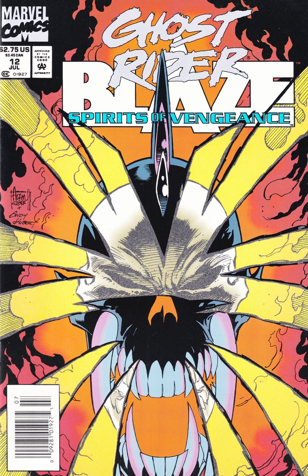 Ghost Rider Blaze Spirits of Vengeance #12 Newsstand Cover Marvel