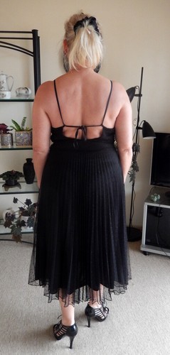 Beautiful Black Pleated Dress - Picture 7 of 9