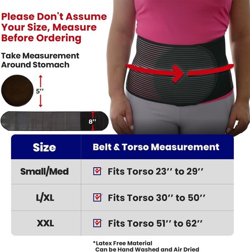 Hernia Belt for Men or Women C Section Belly Binder & Abdominal Binder (XXL) - Picture 5 of 15