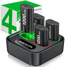 4*1200 mAh Rechargeable Battery & Charging Station for Xbox One /Xbox Series X|S