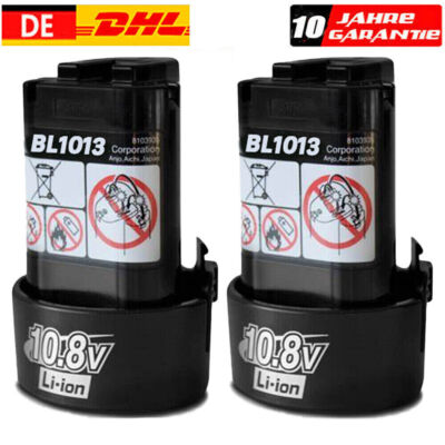 1-4PACK Für Makita Akku BL1013 6,0Ah 10,8 V Li-Ion Ersatzakku BL1014 194550-6 DE