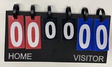 Portable Score Keeper Scoreboard Flips up to 99"  Foldable. Team Red Team Blue