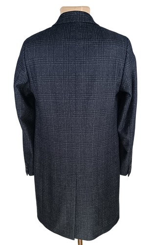 Paul Smith Mens Gray Check Wool Blend Jacket Coat Size M - Picture 3 of 14