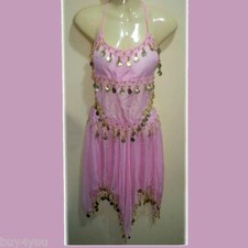 Belly Dance Costume Skirt Top Coins Carnival Bollywood
