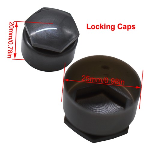 24 uds para Audi A4 A6 Q3 Q5 negro tornillos de rueda tuercas de rueda pernos tapas cubierta - Imagen 4 de 6