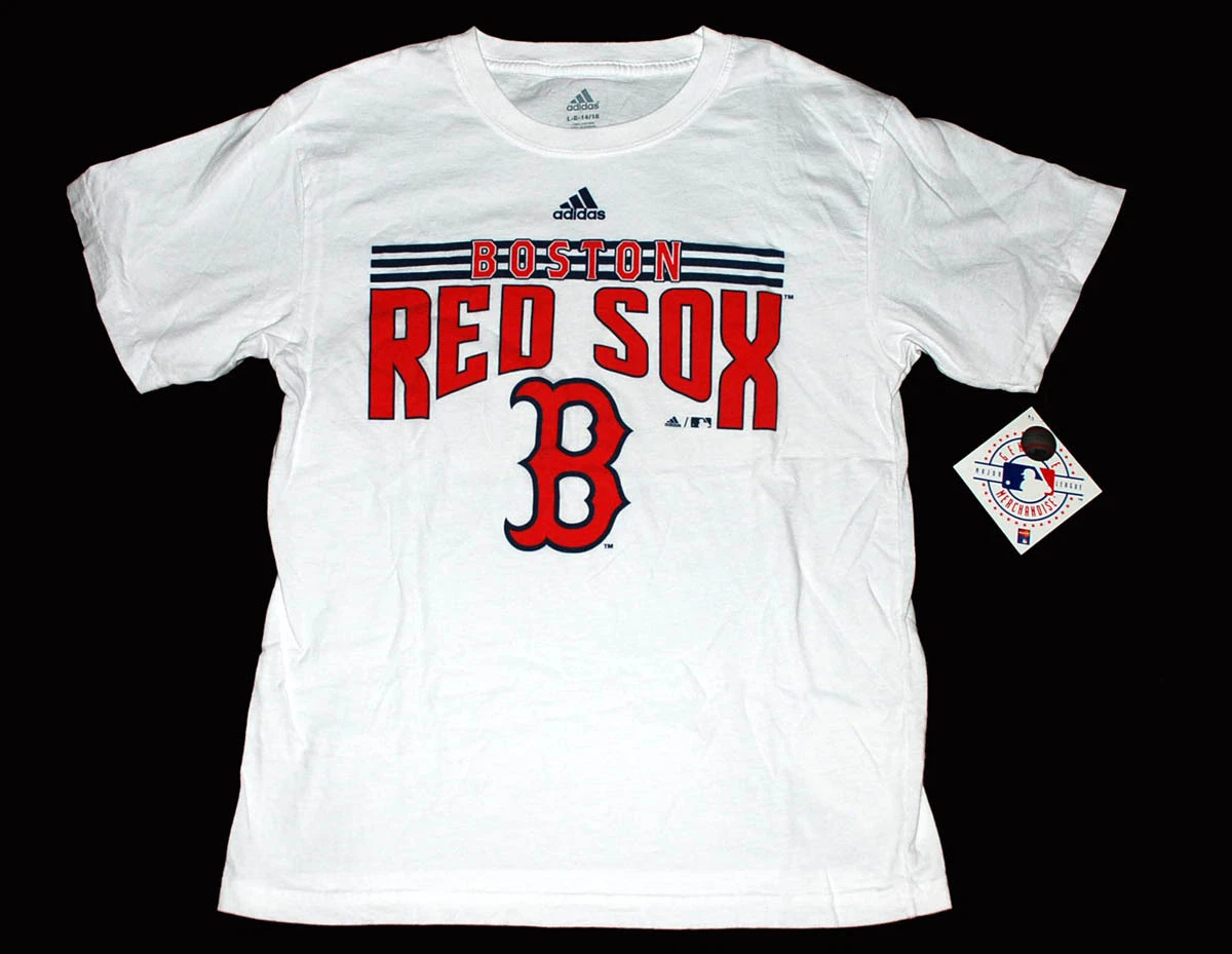 Boston Red Sox Boys Small, Large & XL Tee NWT MLB by Adidas FREE  SHIPPING USA