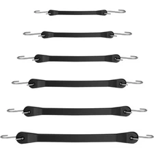 6 Pcs Rubber Bungee Cords with Hooks Heavy Duty Outdoor Bungee Straps 9 10 15...