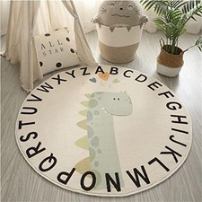 Tapis rond ABC pour enfants tapis de crèche alphabet doux garçons filles éducatif 