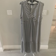 Tommy Hilfigure NWT Black And White Stretchy Maxi Dress 1X NWT