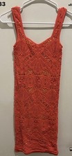 Intimately By Free People Lace Floral Mini Dress Coral Xs/small