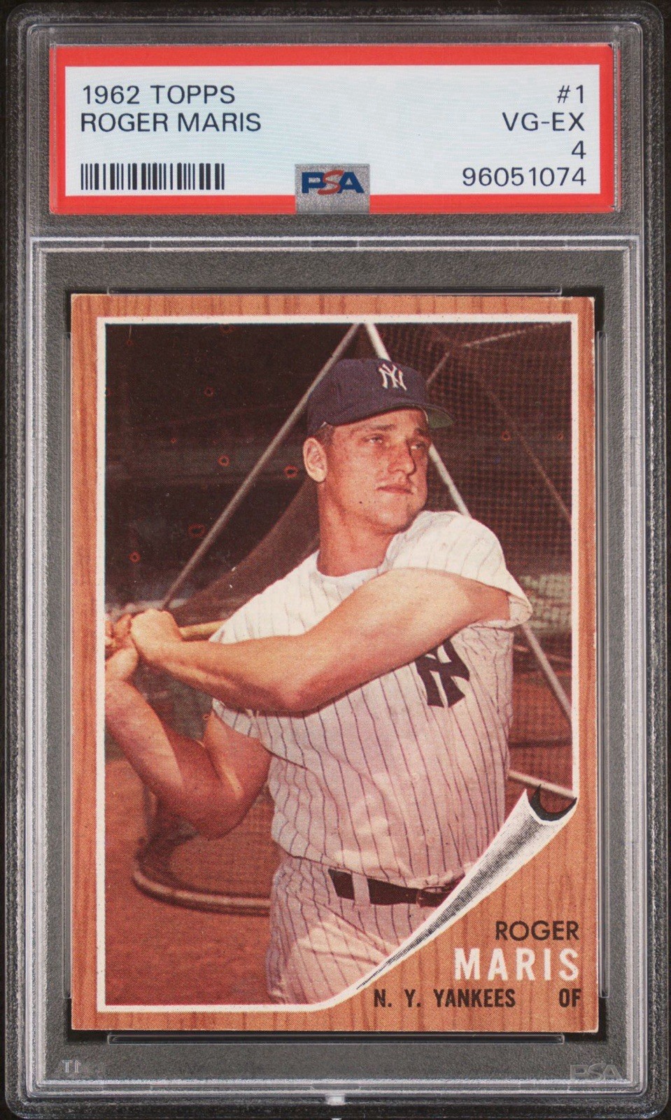 Roger Maris 1962 Topps #1 PSA 4 VG-EX New York Yankees