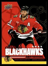2025-26 UD Chicago Blackhawks Centennial Yellow Jason Dickinson #71