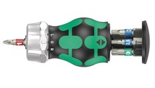 Image of WERA 05004185001 STUBBY RATCHET SCREWDRIVER WITH BIT MAGAZINE, 7 PCS