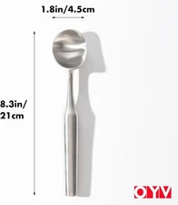 Stainless Steel Ice Cream Scoop - Heavy Duty Scooper with Silver