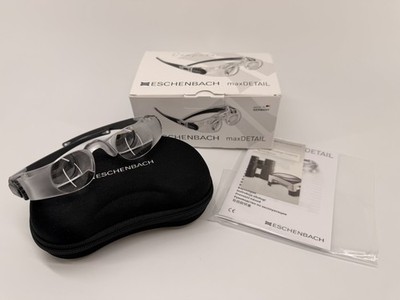 Eschenbach Max Detail 2.0X Magnifying Glasses Germany 1624-51 w/ Case & Box