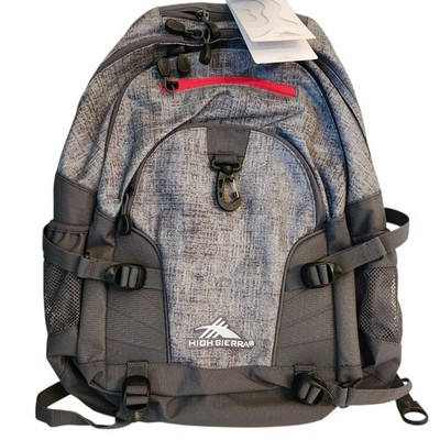 NWT High Sierra Gray Loop Tech Tablet Backpack Padded Shoulder Straps 19×13.5×8