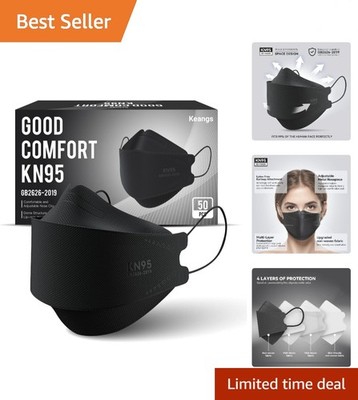 Luxury KN95 Face Masks 50 Pack for Stylish Protection - Soft and Comfortable