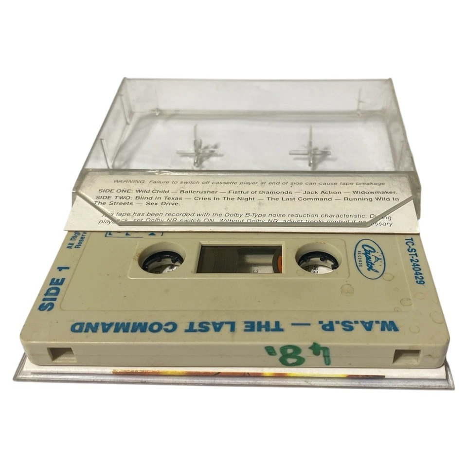 W.A.S.P. Кассетная лента The Last Command 1985 First AU Pressing TC-ST-240429 редкая - Изображение 4 из 4